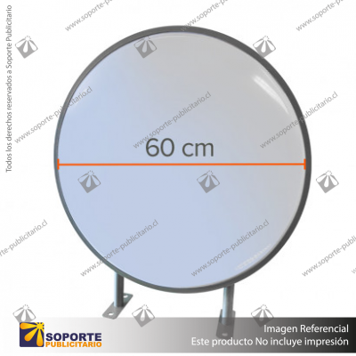 BANDEROLA ACRILICO REDONDA DIAMETRO 60CM (CURVA)