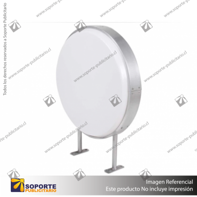 BANDEROLA ACRILICO REDONDA DIAMETRO 60CM (RECTA)