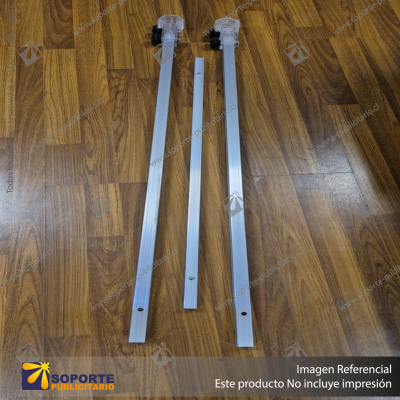 BARRA ALUMINIO MEDIA PARED CON CONECTOR