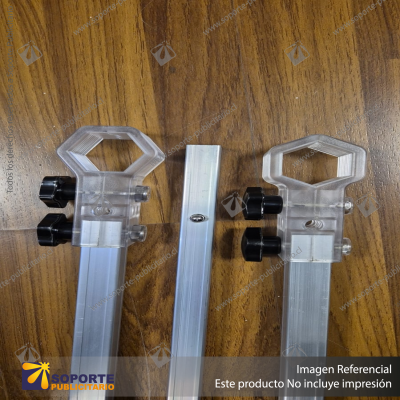 BARRA ALUMINIO MEDIA PARED CON CONECTOR