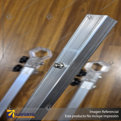 BARRA ALUMINIO MEDIA PARED CON CONECTOR