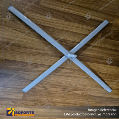 BASE CRUZ TUBO GRIS 60X60CM