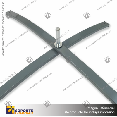 BASE PRO X COLOR GRIS (80 CMS) BANDERA PUBLICITARIA (C10)