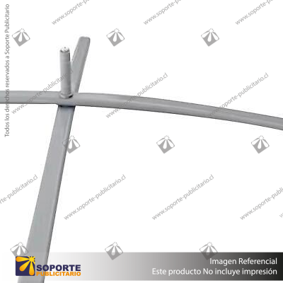 BASE PRO X COLOR GRIS (80 CMS) BANDERA PUBLICITARIA (C10)
