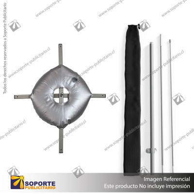 BASE PRO X COLOR GRIS (80 CMS) BANDERA PUBLICITARIA (C10)