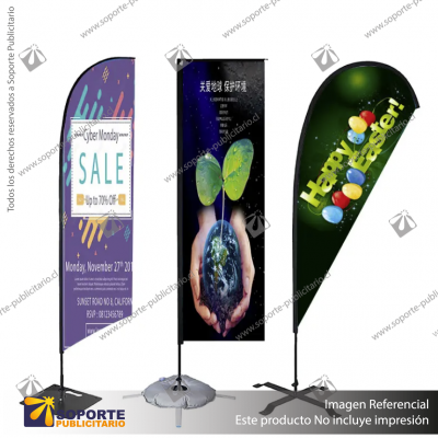BASE PRO X COLOR GRIS (80 CMS) BANDERA PUBLICITARIA (C10)