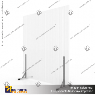 BIOMBO SEPARADOR AMBIENTES PA 10 MM SIN MARCO 70*200 CMS TRANSPARENTE CON  TOPES REGULABLES – Tienda SoportePublicitario