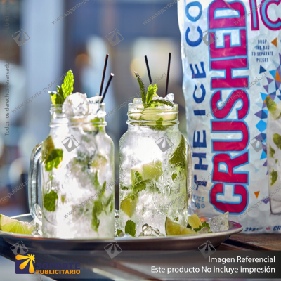 BOLSA HIELO PICADO 2 KG PASANOS TU BOLSA (CONTENIDO MALLA HIELO: 6 BOLSAS DE 2 KG PESO MALLA 12 KG)