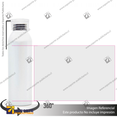 BOTELLA ALU/BLANCO/NEGRO