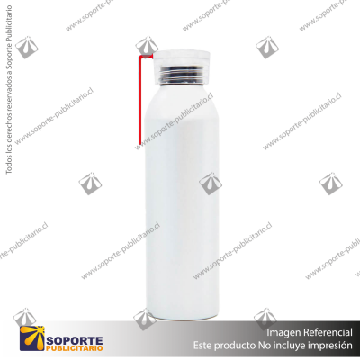 BOTELLA ALU/BLANCO/ROJO