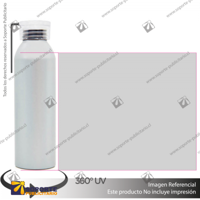BOTELLA ALU/GRIS PLATA/NEGRO