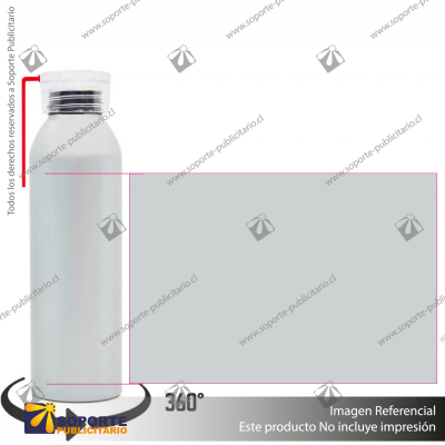 BOTELLA ALU/GRIS PLATA/ROJO