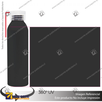 BOTELLA ALU/NEGRO/ROJO
