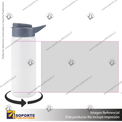 BOTELLA FLAKE/BLANCO/GRIS OSCURO