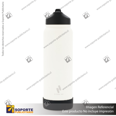 BOTELLA HYDRAGO 1000 ML/BLANCO/NEGRO