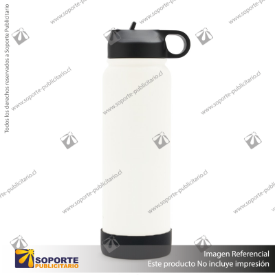 BOTELLA HYDRAGO 1000 ML/BLANCO/NEGRO