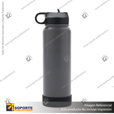 BOTELLA HYDRAGO 1200 ML/GRIS OSCURO/NEGRO