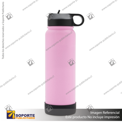 BOTELLA HYDRAGO 1200 ML/ROSA/NEGRO