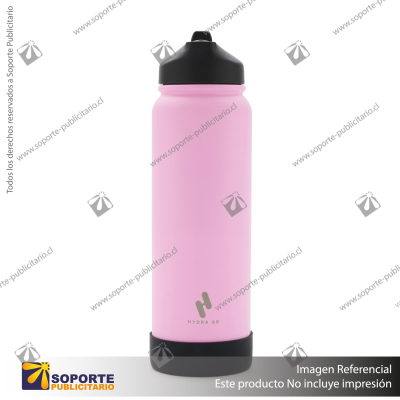 BOTELLA HYDRAGO 1200 ML/ROSA/NEGRO