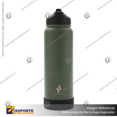 BOTELLA HYDRAGO 1200 ML/VERDE/NEGRO