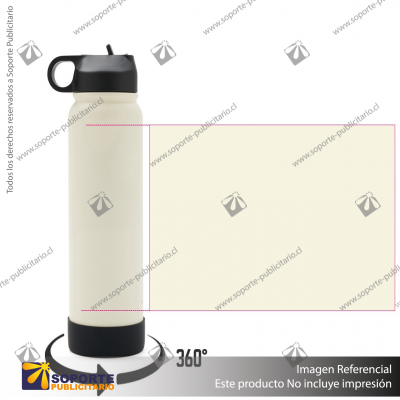 BOTELLA HYDRAGO 750 ML/ARENA/NEGRO