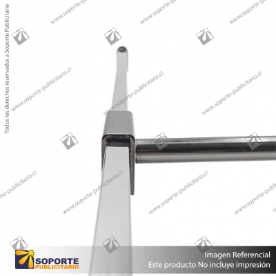 BRAZO A BARRA AMERICANA 30 CM TUBULAR CROMADO NEGRO MATE