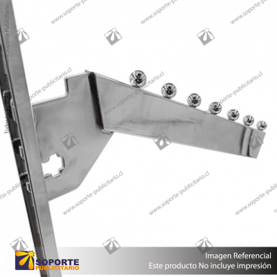 BRAZO A RIEL NOVA 30 CM CASCADA 7 BOLAS CROMADO