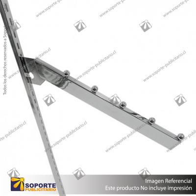 BRAZO A RIEL NOVA 35 CM CASCADA 5 BOLAS CROMADO