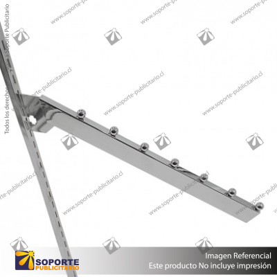 BRAZO A RIEL NOVA 40 CM CASCADA 7 BOLAS CROMADO