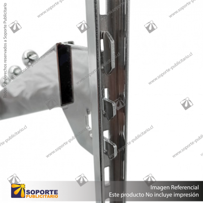 BRAZO A RIEL NOVA 40 CM CASCADA 7 BOLAS CROMADO