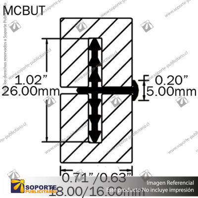 BUTT PANEL JOIN PROFILE ANODISED - CLEARANCE