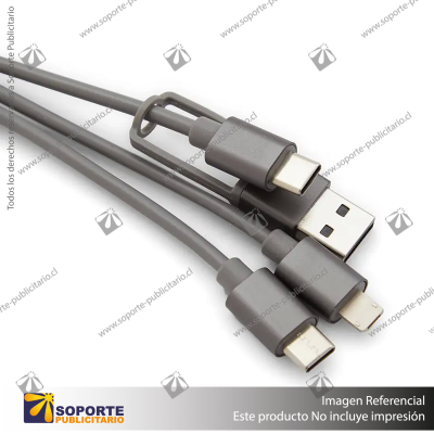 CABLE 3 EN 1 RYZE/GRIS CLARO/GRIS CLARO