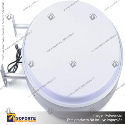 CAJA DE LUZ CIRCULAR DOBLE GRAFICA DIAMETRO 80 CMS PARA MURO