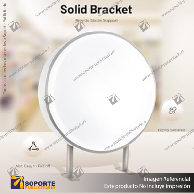 CAJA DE LUZ CIRCULAR DOBLE GRAFICA DIAMETRO 80 CMS PARA MURO