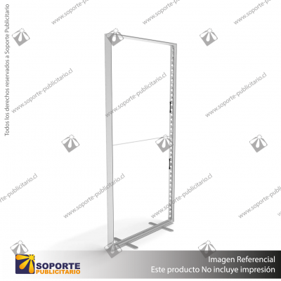 CAJA DE LUZ PERFIL ALUMINIO 6.5 CMS COLOR NEGRO GRAFICA DOBLE 100*200 CMS ILUMINACION LED