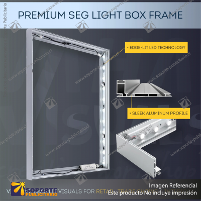 CAJA DE LUZ PERFIL ALUMINIO 6.5 CMS COLOR NEGRO GRAFICA DOBLE 100*200 CMS ILUMINACION LED