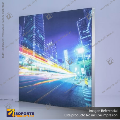 CAJA DE LUZ PERFIL ALUMINIO 6.5 CMS GRAFICA DOBLE 100*200 CMS ILUMINACION LED