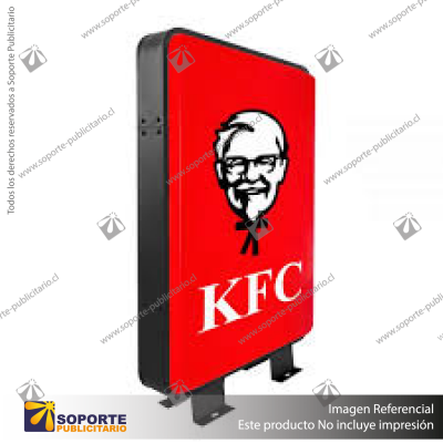 CAJA DE LUZ RECTANGULAR DOBLE GRAFICA 40*60 CMS PARA MURO