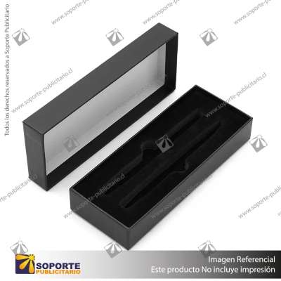 CAJA PARA 2 LAPICES/NEGRO/NEGRO