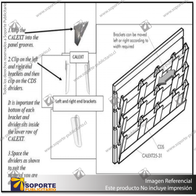 CALEXT ADJUSTABLE PRINT DISPLAY SYSTEM: DOCUMENT HOLDER TRACK