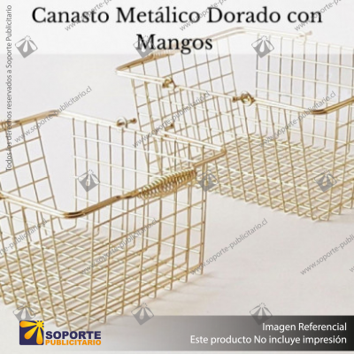 CANASTO GRANDE CON MANILLA DORADO