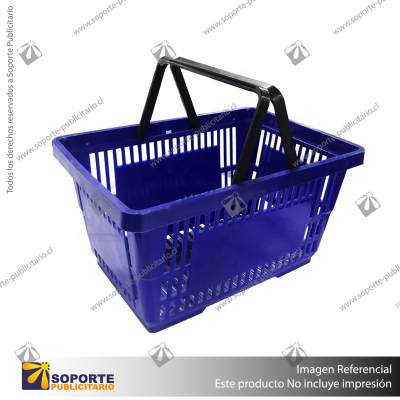 CANASTO PLASTICO PARA COMPRAS AZUL
