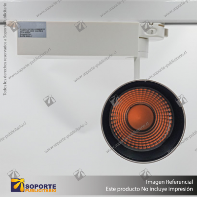 CANNES - FOCO LED TRACK LIGHT TRIFASICO COB 30W 3000K BLANCO 24