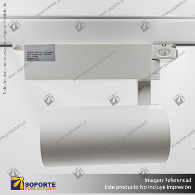 CANNES - FOCO LED TRACK LIGHT TRIFASICO COB 30W 3000K BLANCO 24
