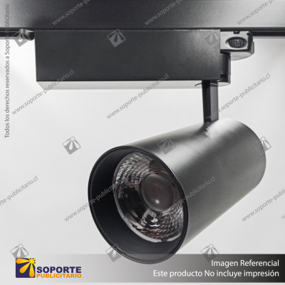 CANNES - FOCO LED TRACK LIGHT TRIFASICO COB 30W 3000K NEGRO 24