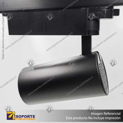 CANNES - FOCO LED TRACK LIGHT TRIFASICO COB 30W 3000K NEGRO 24