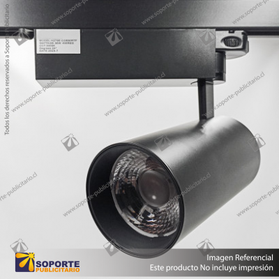CANNES - FOCO LED TRACK LIGHT TRIFASICO COB 30W 3000K NEGRO 36
