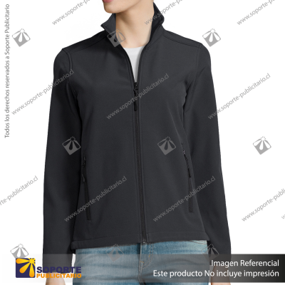 CHAQUETA SOFTSHELL RACE MUJER/XX LARGE/NEGRO