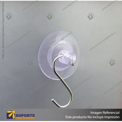 CHUPON 45MM DOBLE VENTOSA, CON PERFORACION PARA GANCHO