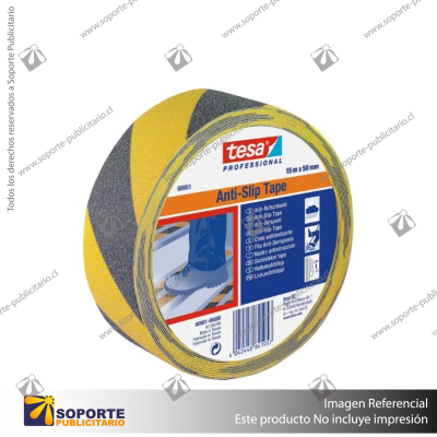 CINTA ANTIDESLIZANTE PROFESIONAL AMARILLO NEGRO 50MMX15M TESA